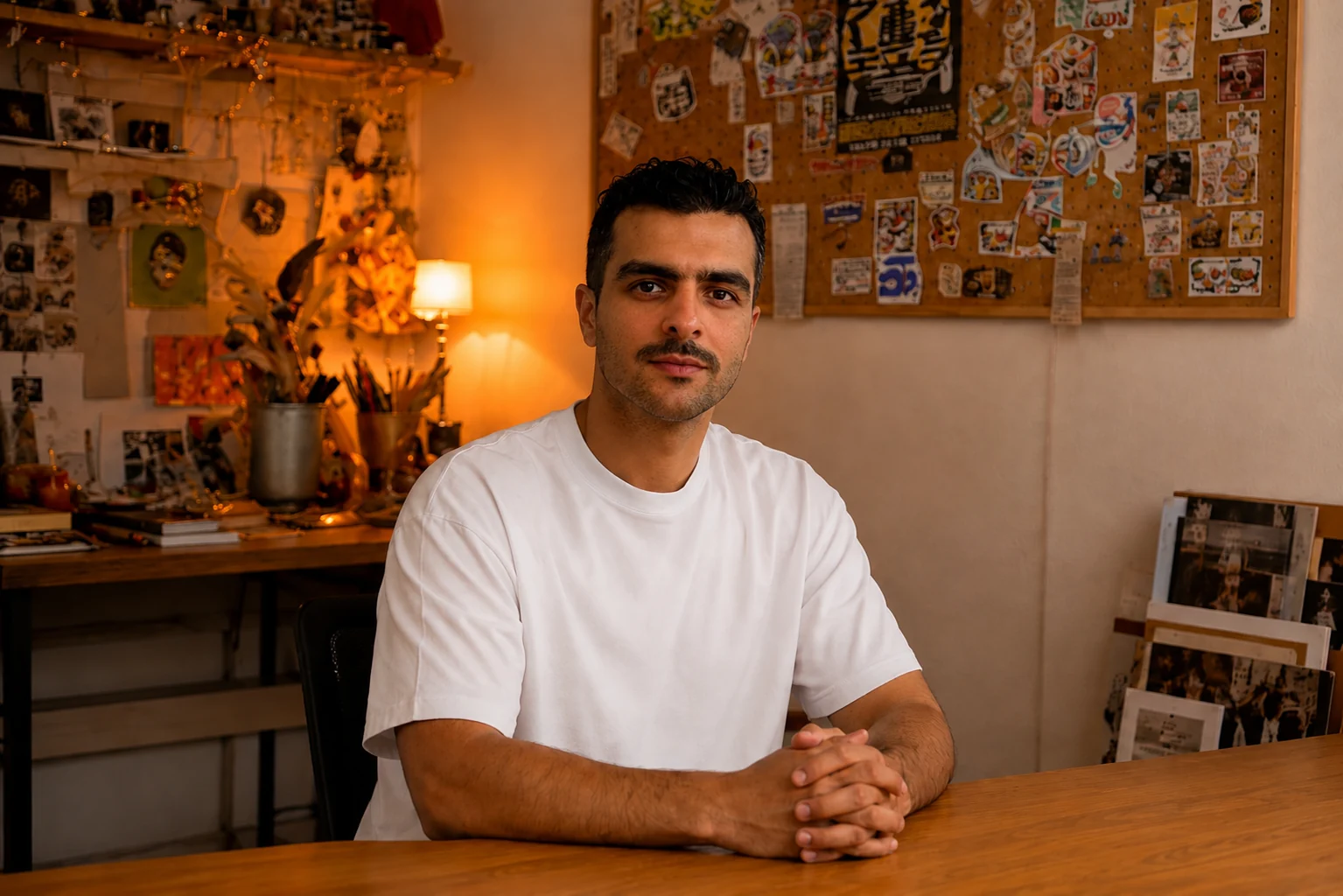 Suleman Alhabashi in his studio